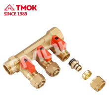 China manufacturer brass water manifold in floor heating plumbing system in heavy duty